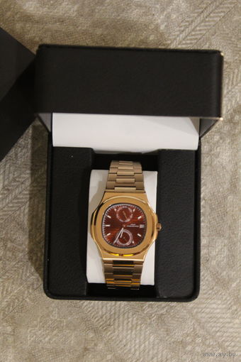Часы DIDUN ШИКАРНЫЕ Patek Philippe РОЗОВОЕ ЗОЛОТО в родной коробке