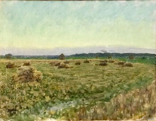Азгур Г.Г;65/50см;х/м;1954г;"Пора уборки урожая"