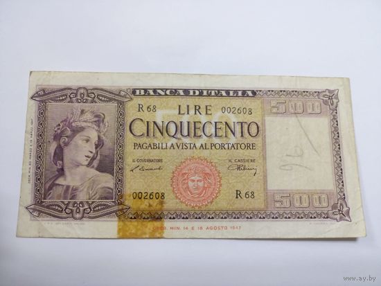 500 лир 1947, Италия