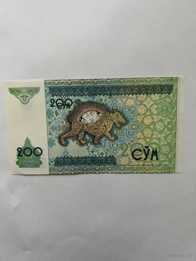 Узбекистан. 200 сум. 1997 год. CR1684576. UNC