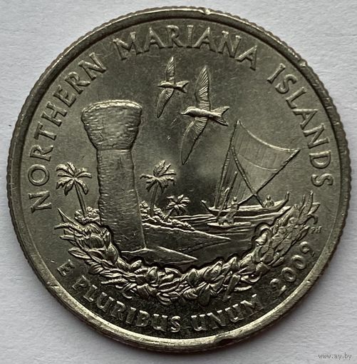 США 25 центов (квотер) 2009 г. Северные Марианские острова. P
