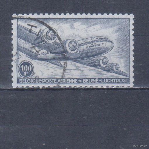 [1656] Бельгия 1946. Авиация.Самолет. Концовка серии.Гашеная марка.
