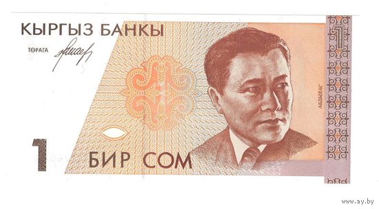 Кыргызстан 1 сом 1994 года. Состояние UNC!