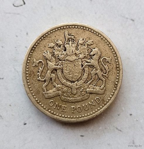 1 фунт 1983 года Великобритания. Королева Елизавета 2. Красивая родная патина!