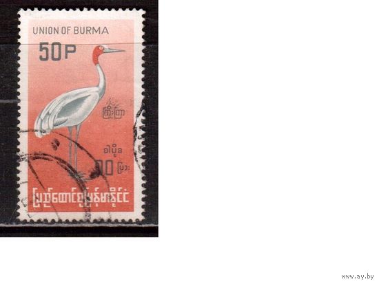 Бирма-1968,(Мих.206)  гаш.,  Птицы