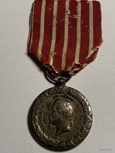 МЕДАЛЬ, НАПОЛЕОН III Итальянская кампания - 1859 Франция