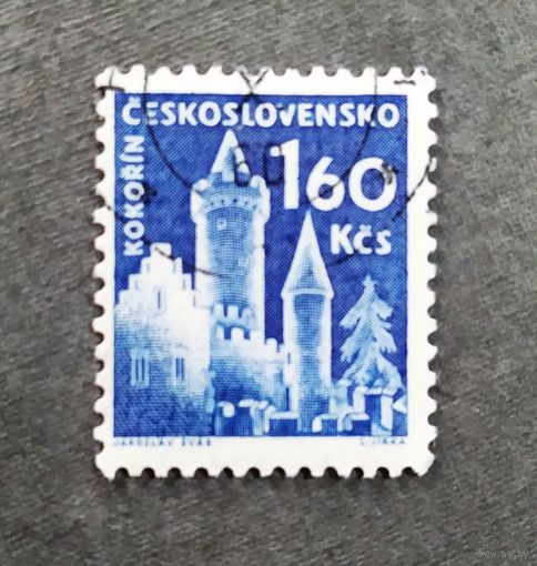 Марка Чехословакия 1960 год Замок