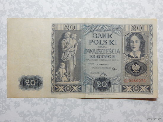 Польша 20 злотых 1936г.