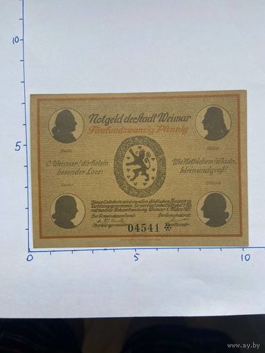 Нодгельд 25 пфеннигов Веймар. Веймарская республика - 0202