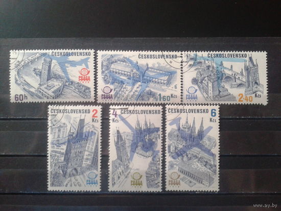 Чехословакия 1976 Фил. выставка Прага-78, авиация Полная серия с клеем без наклеек