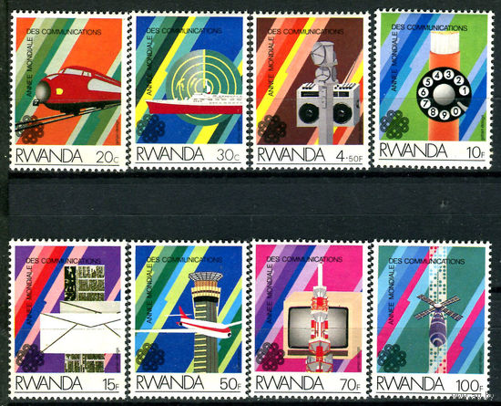 Руанда - 1984г. - Всемирный год коммуникаций - полная серия, MNH [Mi 1259-1266] - 8 марок