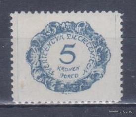 [1630] Лихтенштейн 1920. Доплатная марка.5 крон. Концовка серии. MLH