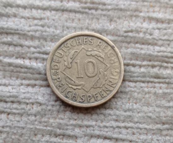 Werty71 Германия 10 рейхспфеннигов 1925 А пфеннигов Веймар