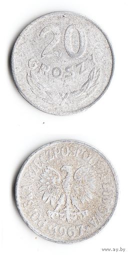 20 грошей Польша 1967 года