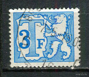 Бельгия - 1966/1984 - Лев и цифра 3Fr. Portomarken - [Mi.58xp] - 1 марка. Гашеная.  (Лот 7Gf)-T2P18