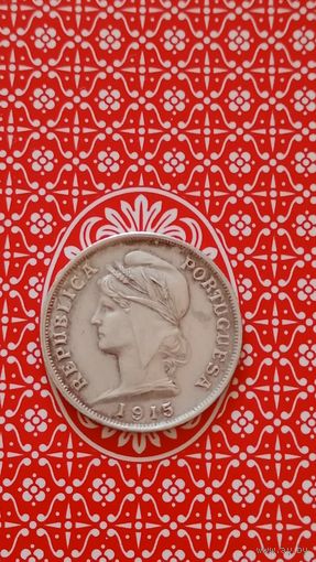 Португалия 10 сентаво 1915 серебро
