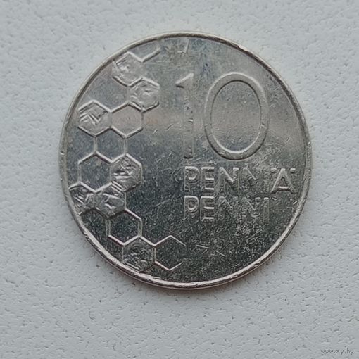 Финляндия 10 пенни 1995 брак непрочекан.