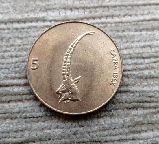 Werty71 Словения 5 толаров 2000 козел горный альпийский