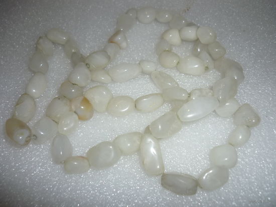 Бусы СССР Халцедон Произвольной Формы 80 см.