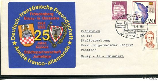 ФРГ. СГ. 25 лет германо-французского договора. 1989 год