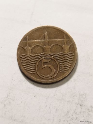 Чехословакия 5 геллер 1929