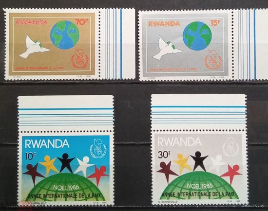 Руанда 1986 год 1354/57 " Международный Год мира " MNH