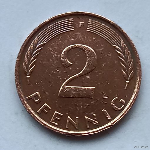 2 пфеннига Германия 1973год F