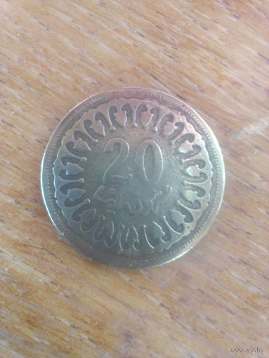 Монеты. Тунис 20--1960 г.
