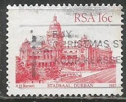 ЮАР. Ратуша в г.Дурбан. 1986г. Mi#705.