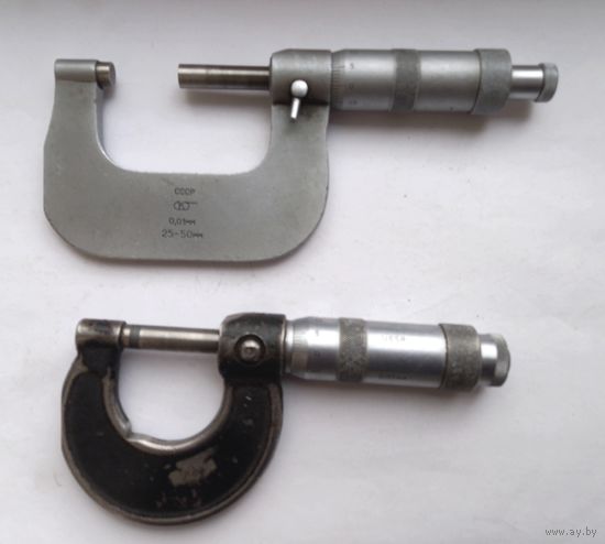 Микрометры СССР. Две штуки одним лотом