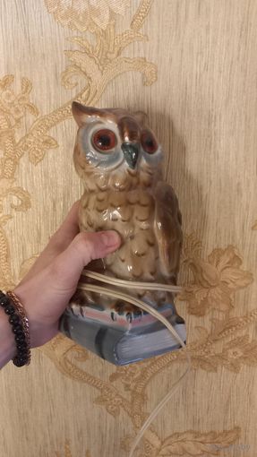 Статуэтка-подсвечник сова керамическая