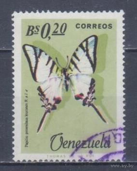 [1073] Венесуэла 1966. Фауна.Бабочка. Гашеная марка.