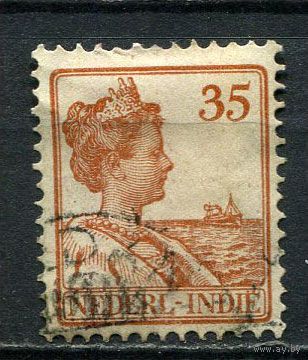Нидерландская Индия - 1929/1932 - Королева Вильгельмина 35С - [Mi.172] - 1 марка. Гашеная.  (Лот 40GR)-T41P34