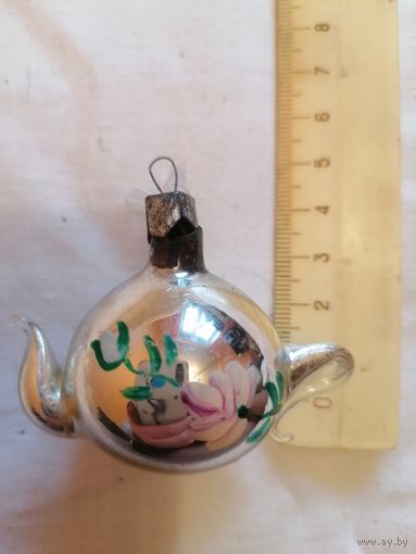 Ёлочная ИГРУШКА ЧАЙНИК СССР 0055