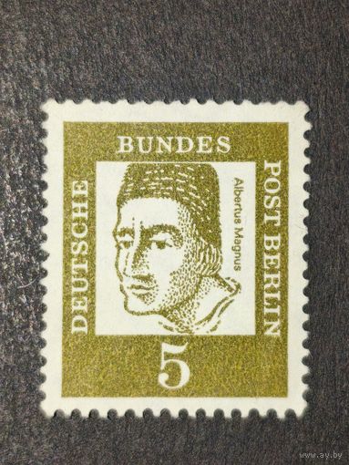 Германия 1961. Берлин. Известные немцы. Альберт Великий (около 1193-1280), епископ и ученый