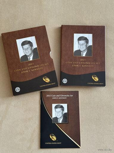США 1 доллар, 2015 P Джон Ф. Кеннеди президентская монета и хроники комплект.