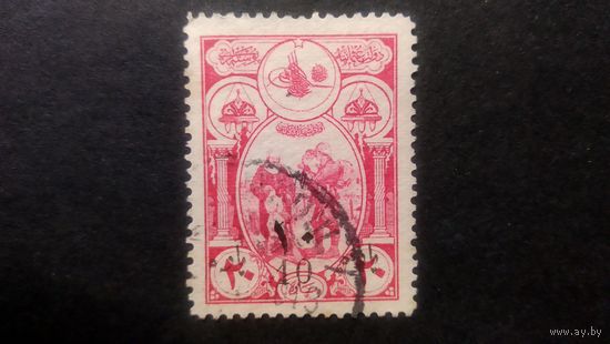 Турция. 1917. Сиротам Первой мировой войны. Солдат. надпечатка  \266фк\