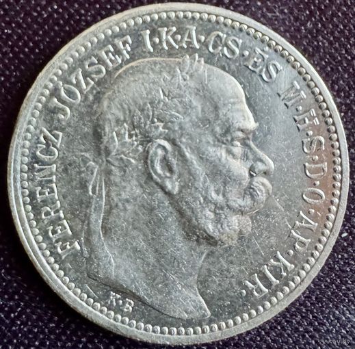 1 крона 1915 год Австро-Венгрия , венгерский тип