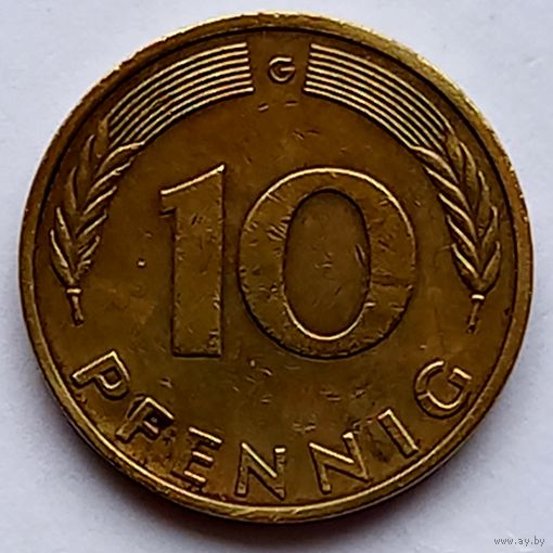 Германия (ФРГ) 10 пфеннигов 1984 года (G)