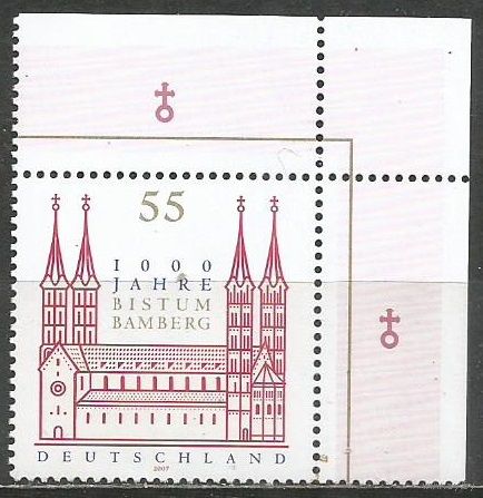 Германия. 1000-летие Бамбергского епископства. 2007г. Mi#2579.