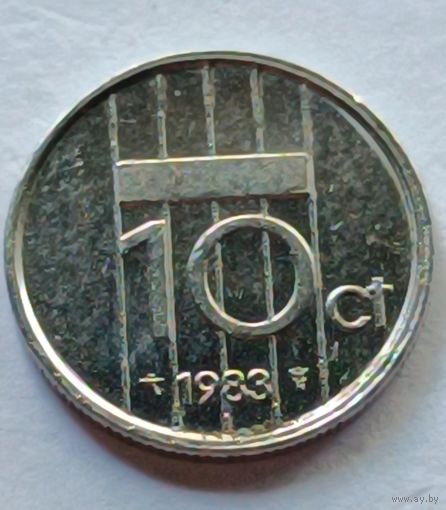 Нидерланды. 10 центов 1983 года.