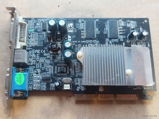 Видеокарта GeForce FX5500. 128 Mb, 128 bit.  DVI. S-Video. D-Sub