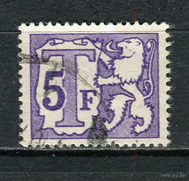 Бельгия - 1966/1984 - Лев и цифра 5Fr. Portomarken - [Mi.59xp] - 1 марка. Гашеная.  (Лот 8Gf)-T2P18