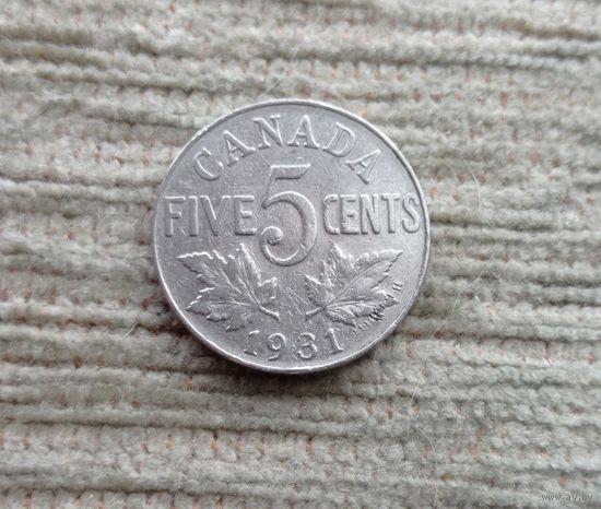 Werty71 Канада 5 центов 1931 Георг 5