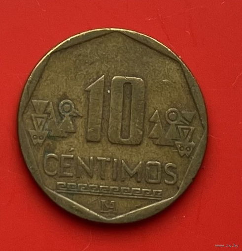 37-04 Перу 10 сентимо 2001 г.