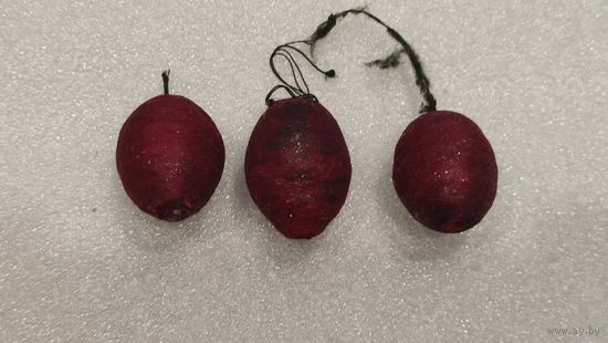 Игрушка елочная Слива Вата