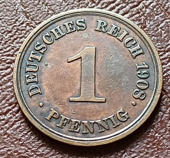 Германия 1 пфенниг, 1908    E     ( 1-1-7 )