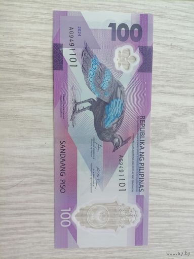 Филиппины 100 UNC полимер с рубля