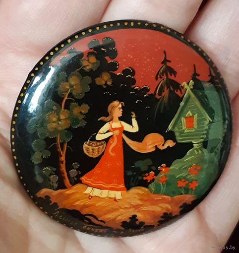Брошь Лесная Сказка, авт. Кузнецов. Холуй. СССР