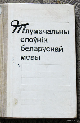 Тлумачальны слоунiк беларускай мовы.
